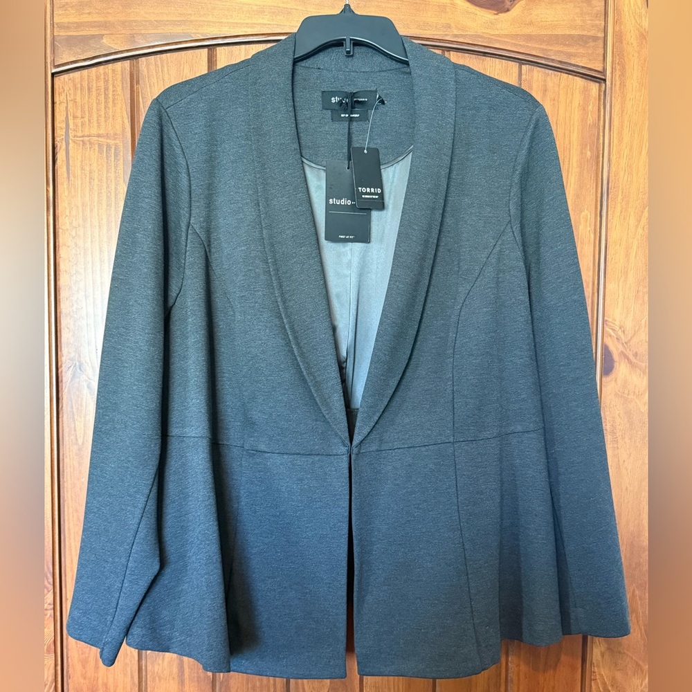 Torrid Gray Blazer Classic Suit Jacket
